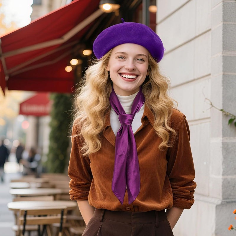 DOCILA Beret Hats for Women Fashion Wool French Beret Chic Paris Cabbie Artist/Painter Caps - Image 5